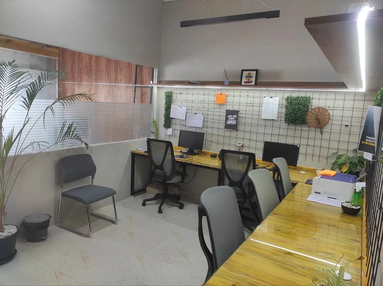 Workstations inside the Tectot office in Hosur