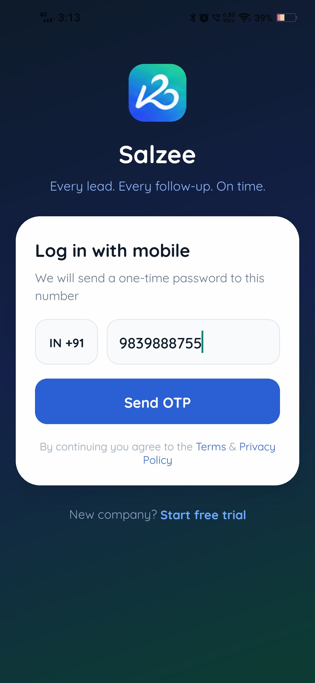 Salzee app screen